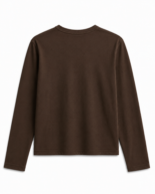 WLVYN Vintage Henley BROWN