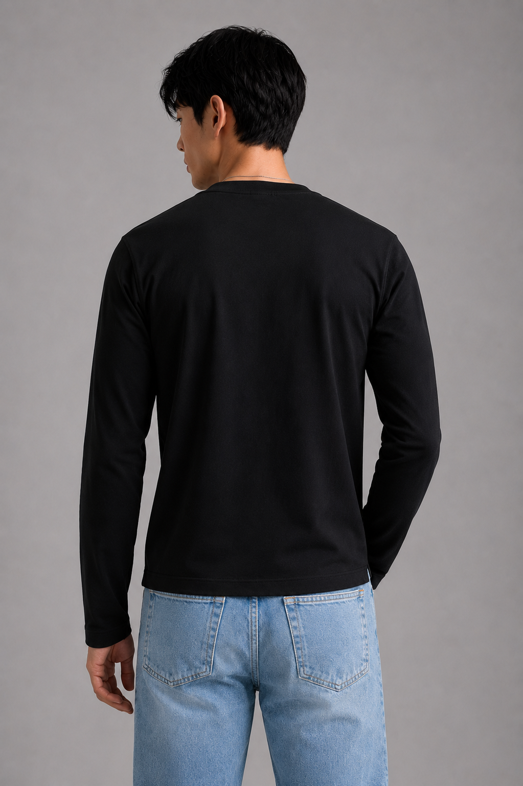 WLVYN Vintage Henley BLACK