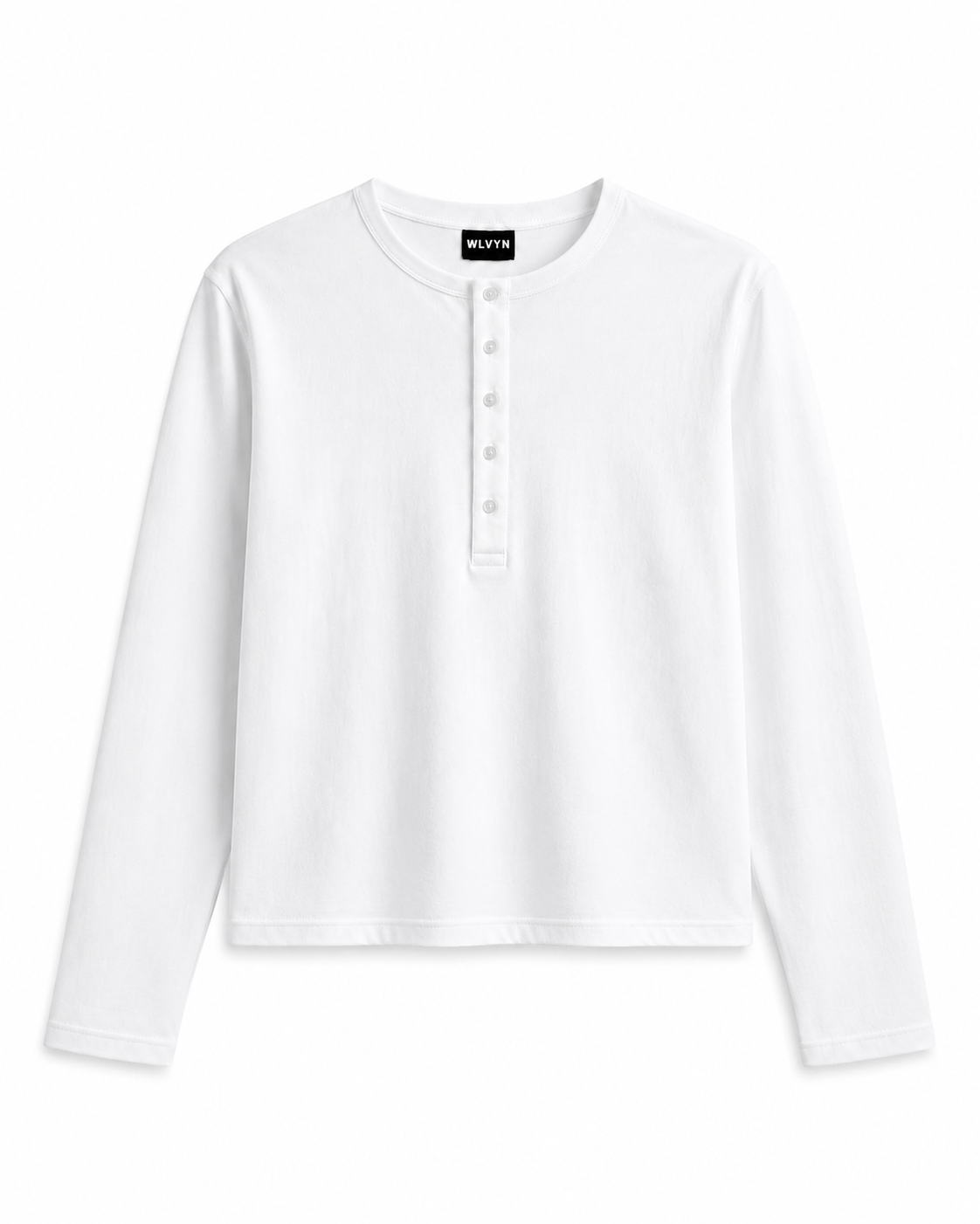 WLVYN Vintage Henley WHITE