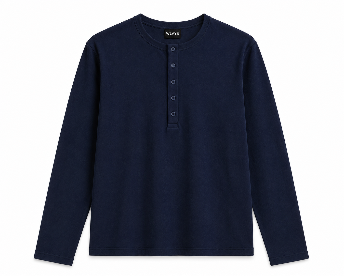 WLVYN Vintage Henley NAVY BLUE