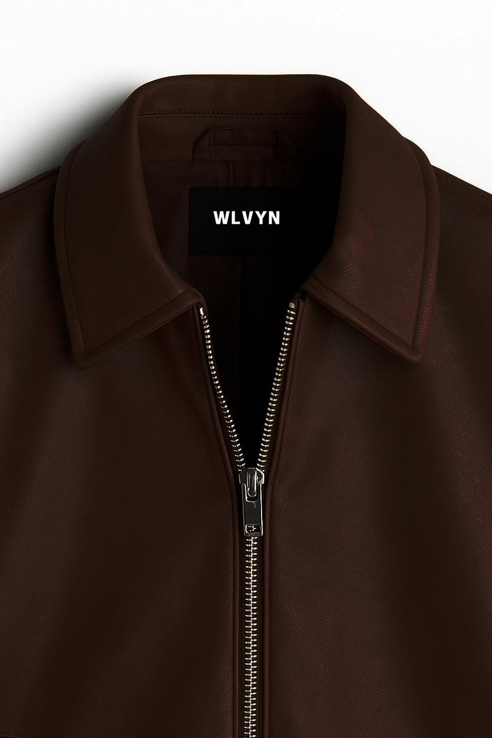 DARK BROWN COLLARED JACKET